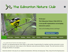 Tablet Screenshot of edmontonnatureclub.org